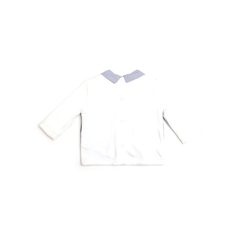 Boys White & Blue Smock with Legging Set image number null